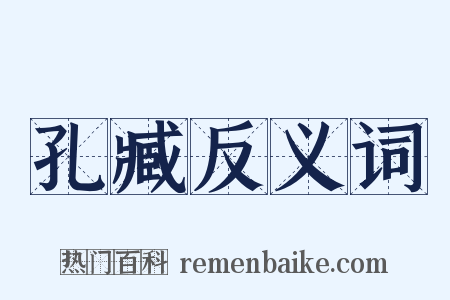 孔臧反义词是什么意思的图片